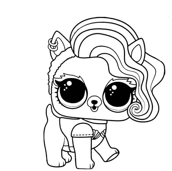 Раскраска LOLPets Долматинец вcolorful fun