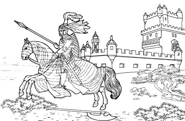 Три богатыря раскраска