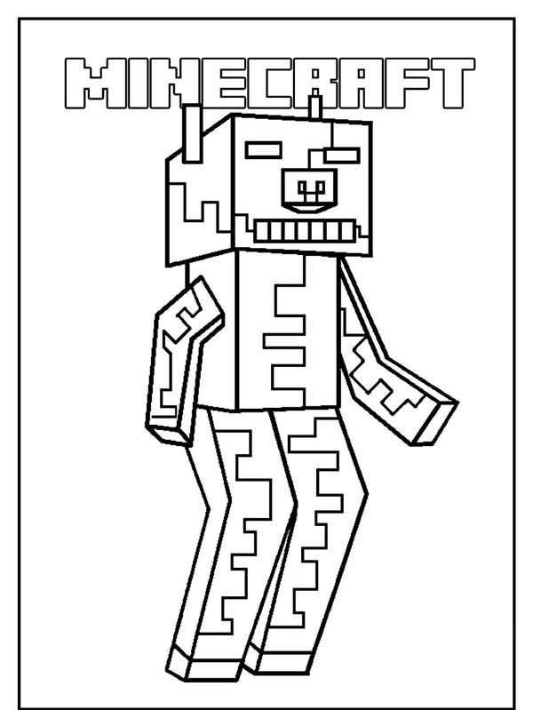Раскраска лошади из Minecraft