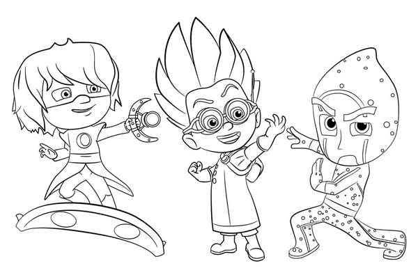PJ Masks раскраски