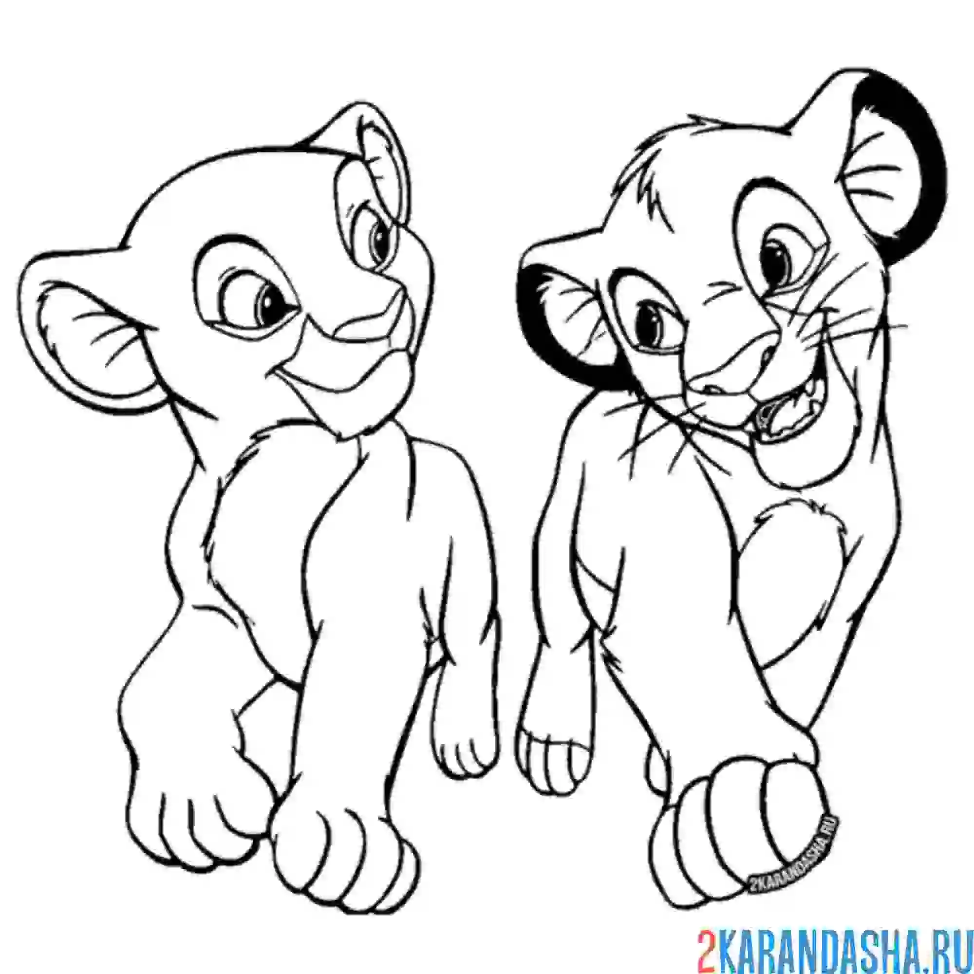 Раскраски Король Лев 2 Киара