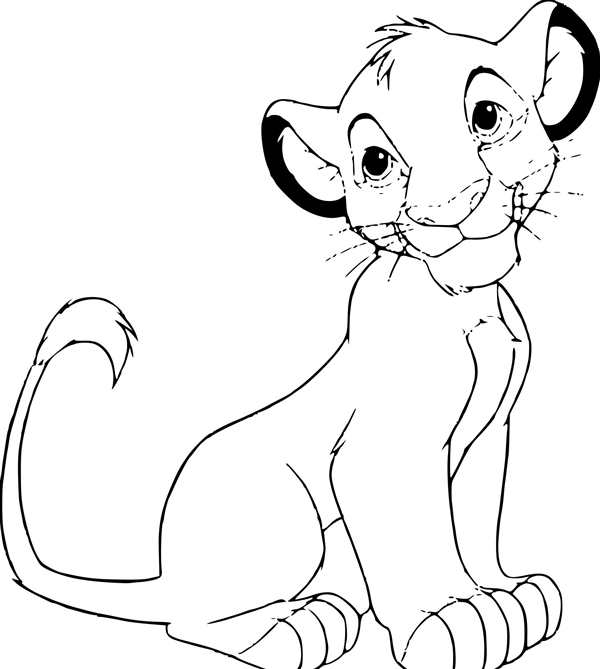 Львёнок расскраска Король Лев