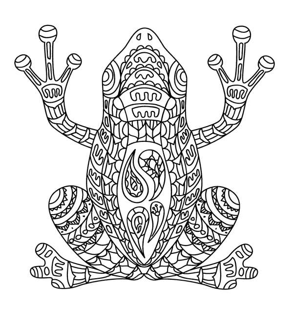 Жаба раскраска