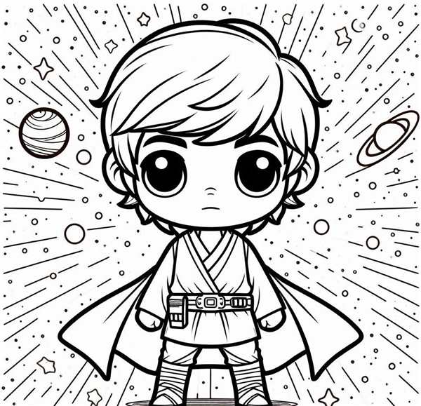 Star Wars раскраска люк Скайуокер