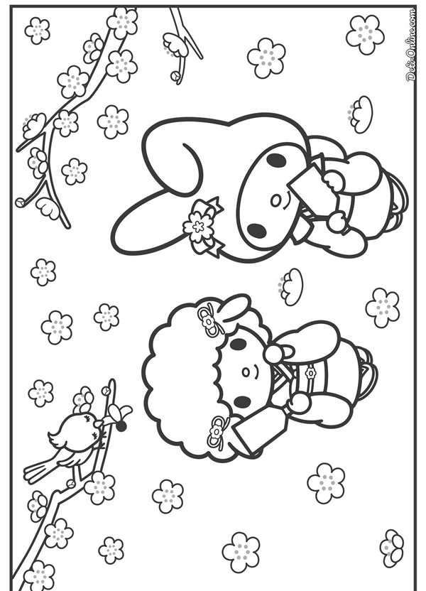 My Melody Kuromi раскраска