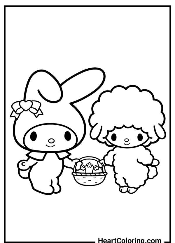 My Melody раскраска