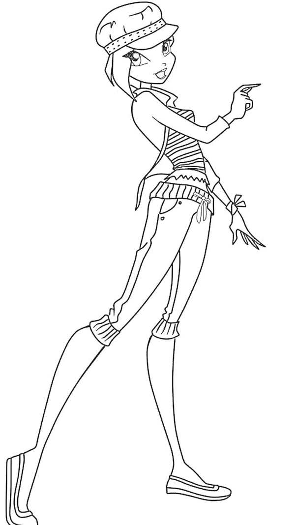 Winx раскраска Текна