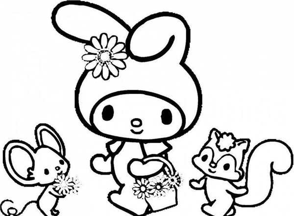 My Melody раскраска