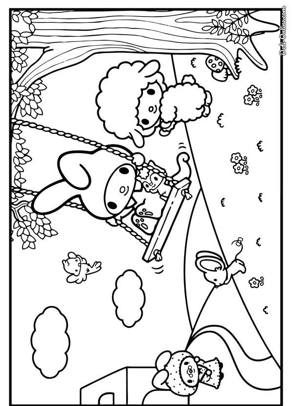 My Melody раскраска