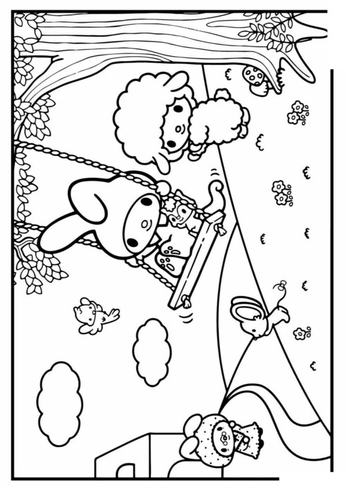 My Melody раскраска