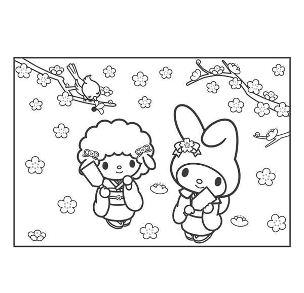 My Melody раскраска