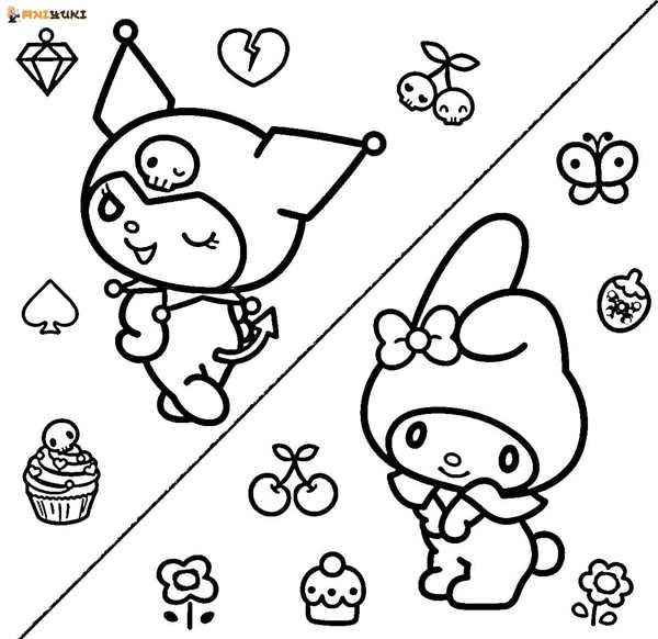 My Melody раскраска