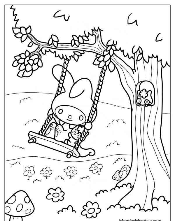 Cinnamoroll раскраска
