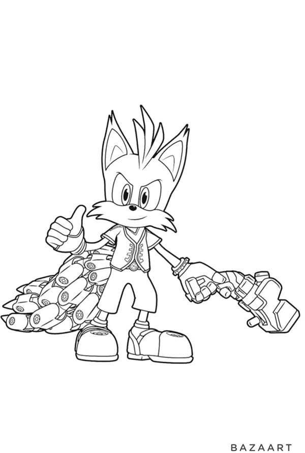 Раскраска Sonic the Hedgehog