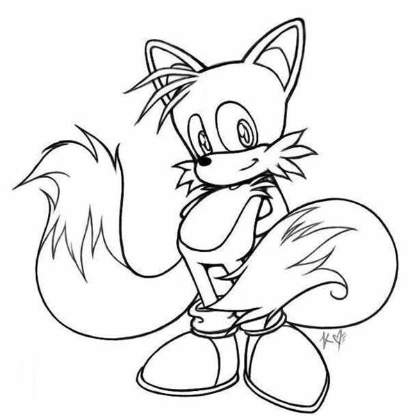 Раскраска Майлза из Sonic Увлекательное Активное Время для Детей и Взрослых