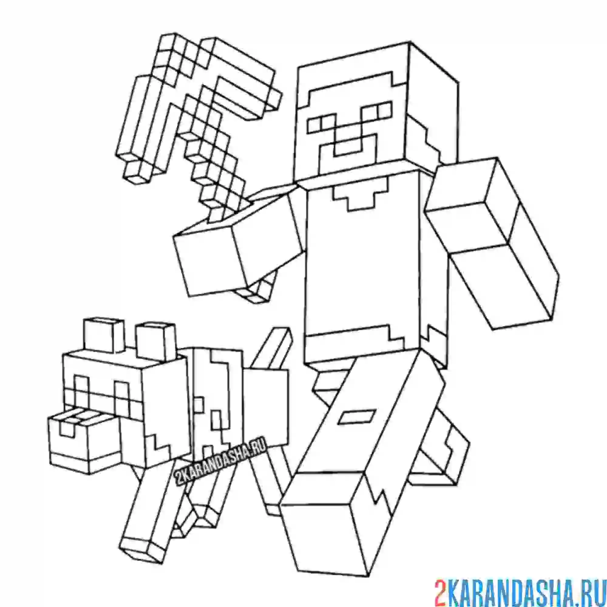 Minecraft Dungeons раскраска