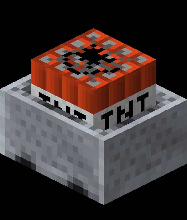 Раскраска Майнкрафт Динамит TNT в ярких цветах