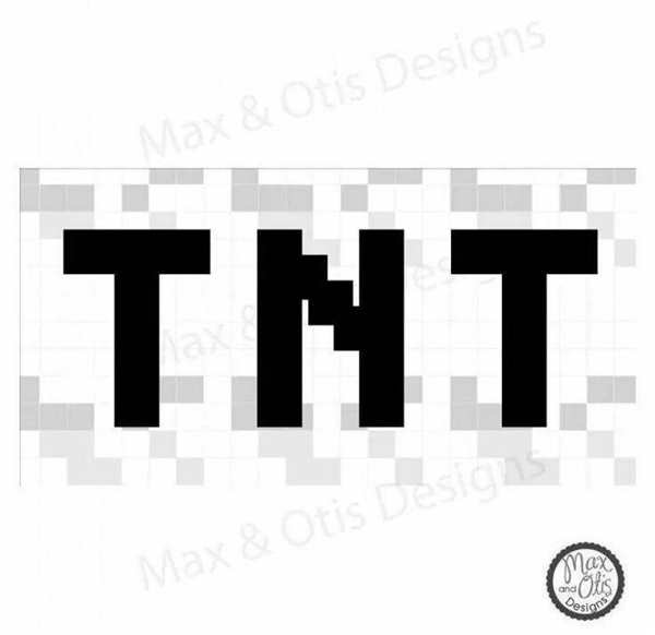 Раскраска Майнкрафт Динамит TNT в ярких цветах
