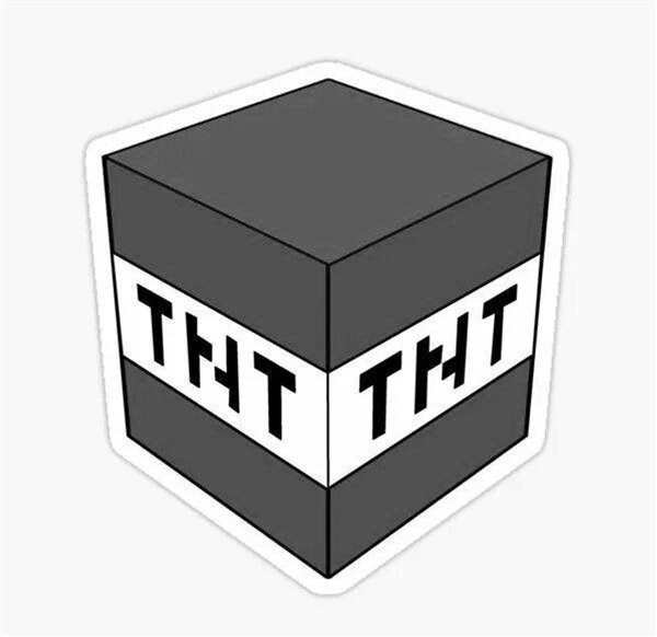 Раскраска Майнкрафт Динамит TNT в ярких цветах