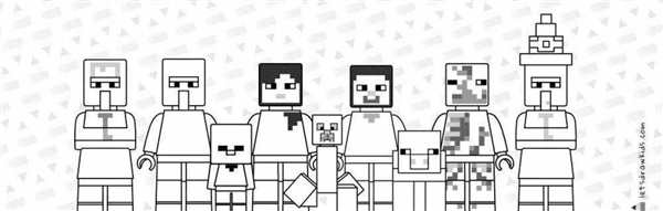 Minecraft Dungeons раскраска