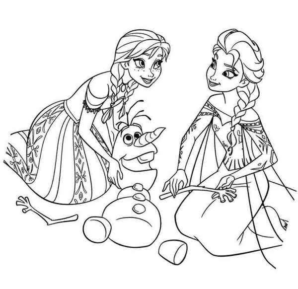 Раскраска Anna Elsa