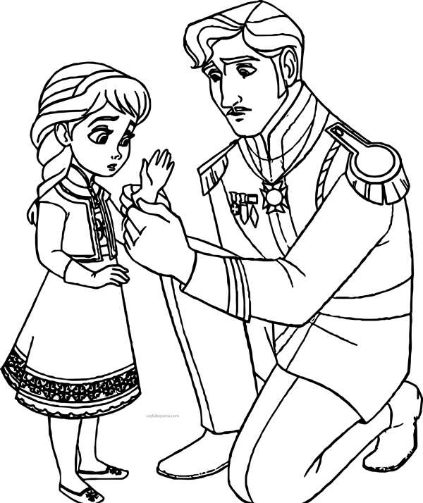 Раскраска Эльза и Анна и Рапунцель