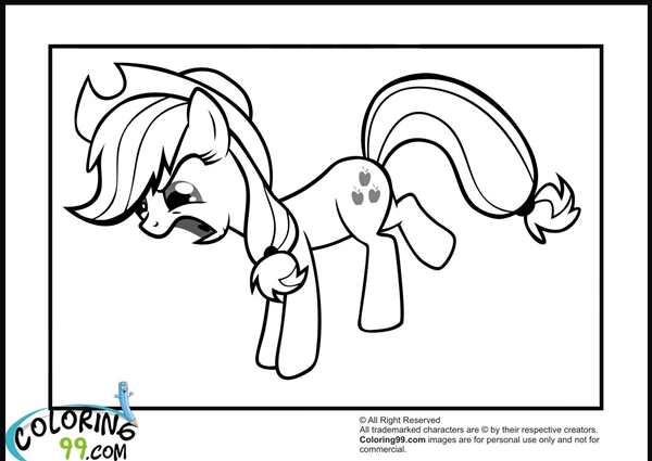 Раскраска my little Pony Эпплджек