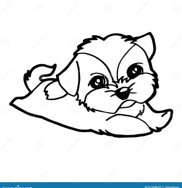 Щенок. Раскраска