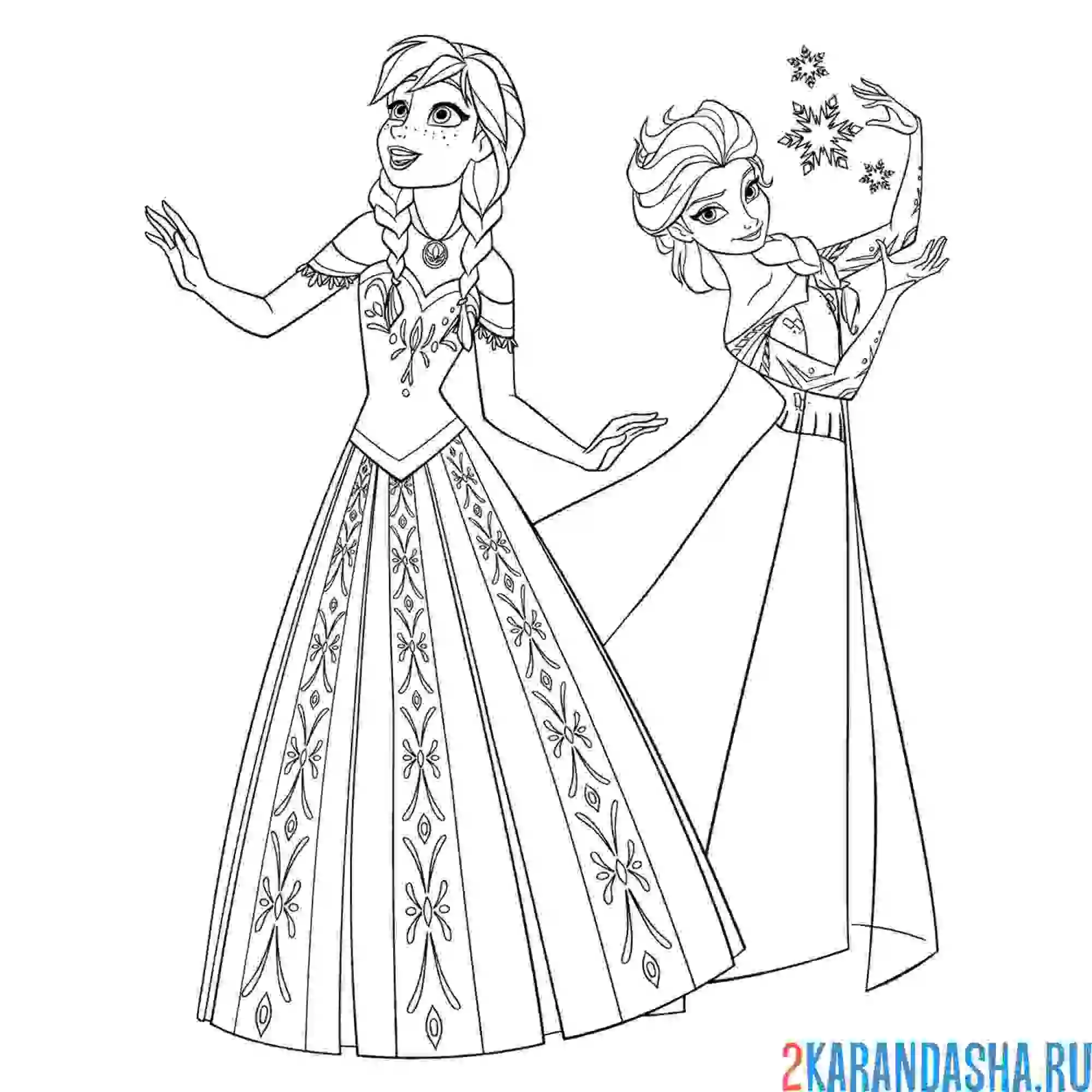 Раскраска Anna Elsa