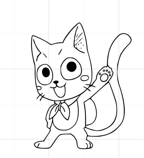 Кошка раскраска для детей