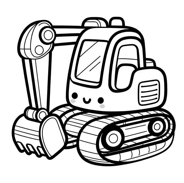 Трактор JCB раскраска