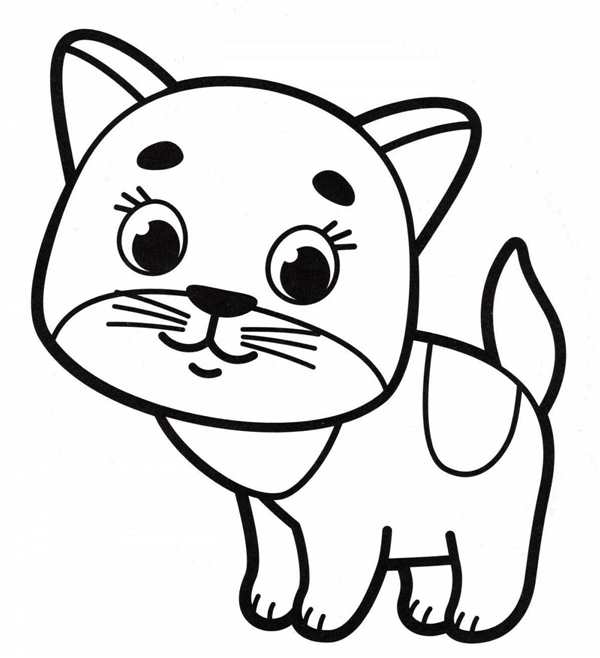 Котенок. Раскраска