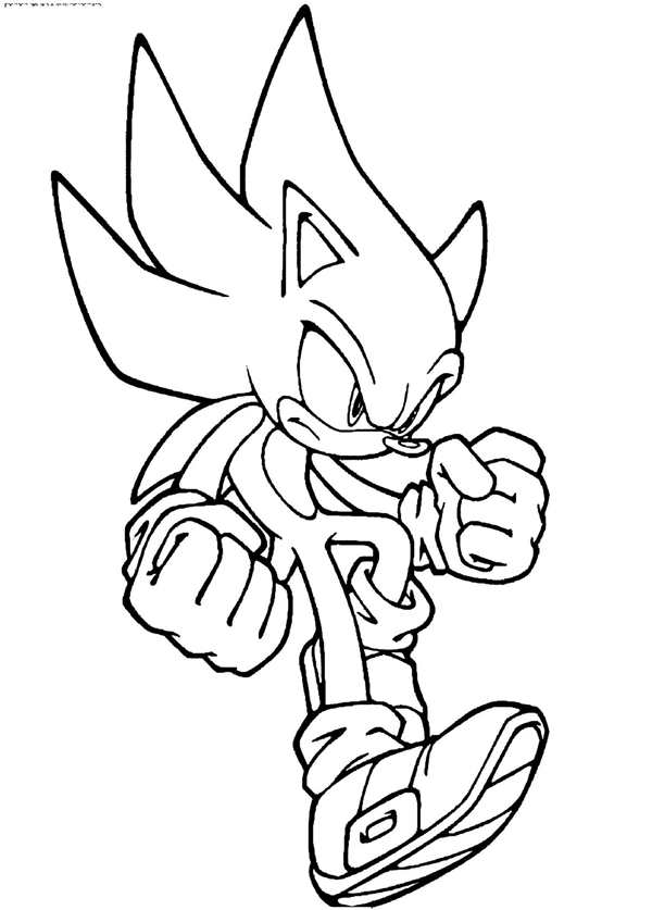 Раскраска Sonic the Hedgehog