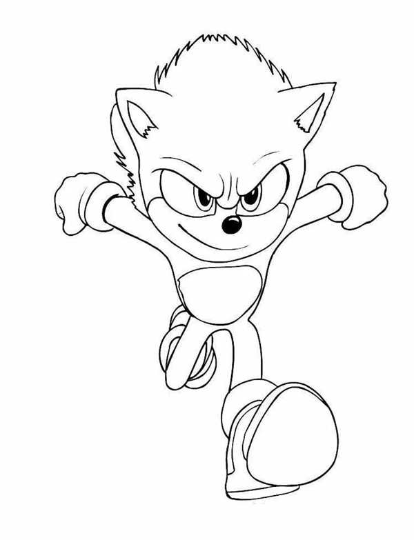 Раскраска Sonic the Hedgehog