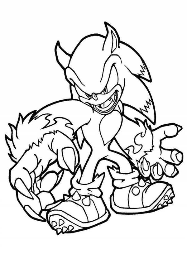 Раскраска Sonic the Hedgehog