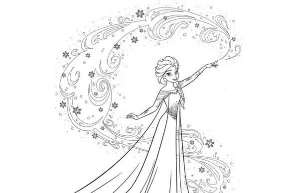 Раскраски для девочек Elsa Anna