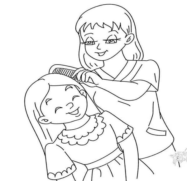 Рисунок мамы раскраска