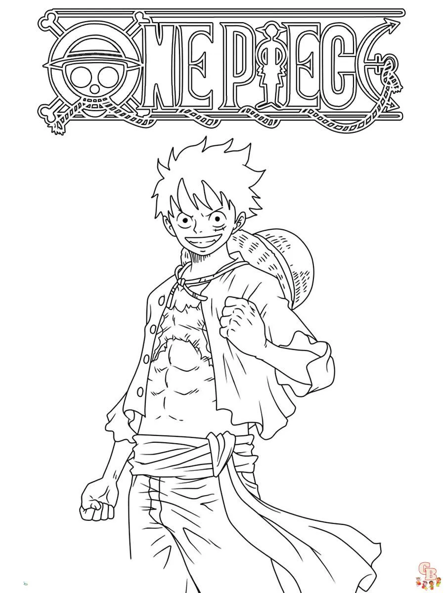 Monkey d, Luffy Coloring Pages