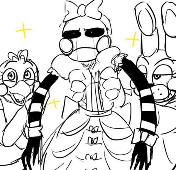 Раскраска Марионетка из FNAFCreatures Come to Life