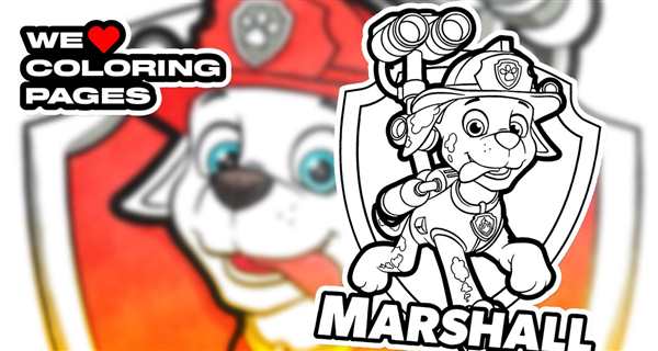Раскраска Маршал и капли веселые приключения для маленькихMarshal Capsules
