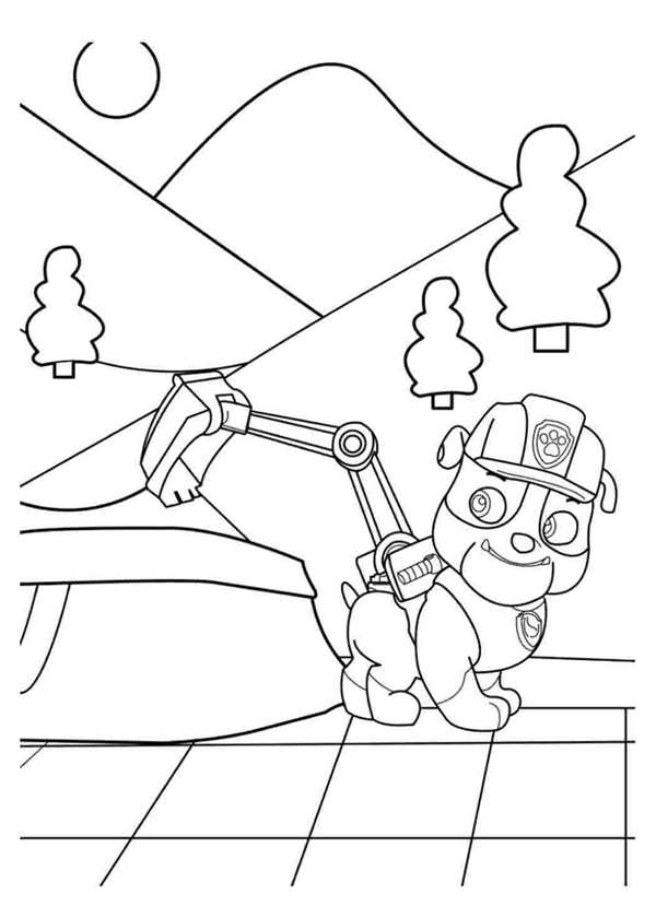 Paw Patrol раскраска Скай