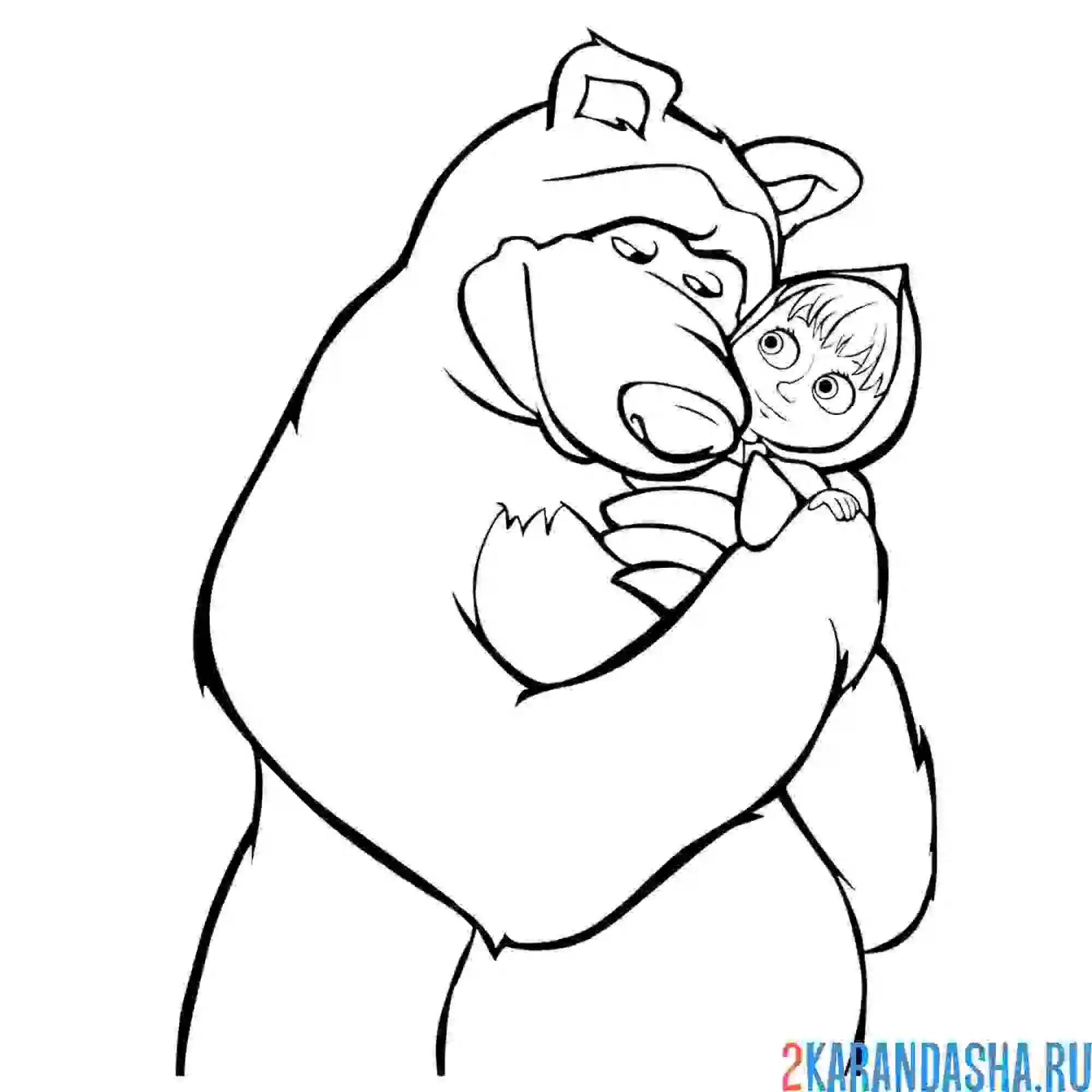 Медведь раскраска