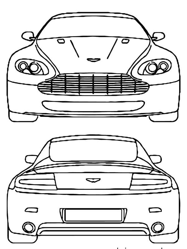 Раскраска Астон Мартин db11