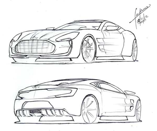 Aston Martin db11 чертеж