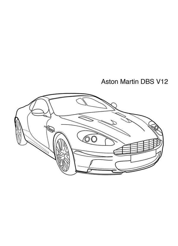 Раскраска машинки Aston Martin