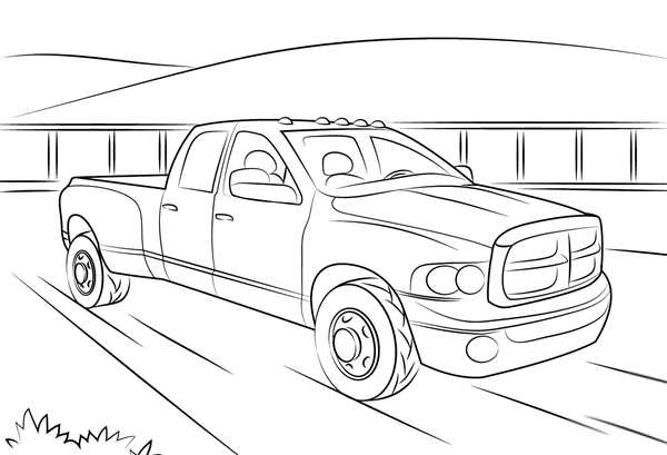 Dodge Ram 1500 рисунок