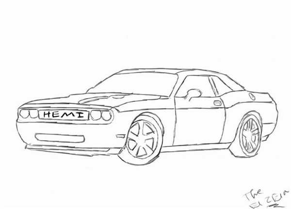 Dodge Charger 1969 раскраска