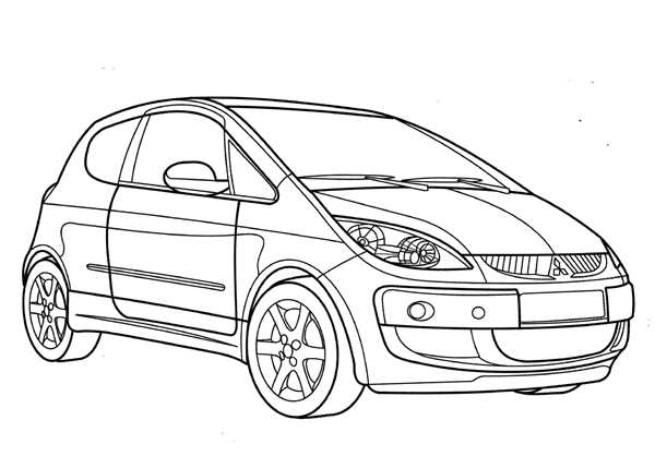 Mitsubishi Lancer Evolution x карандаш