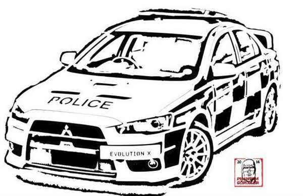 Mitsubishi Lancer Evolution x раскраска