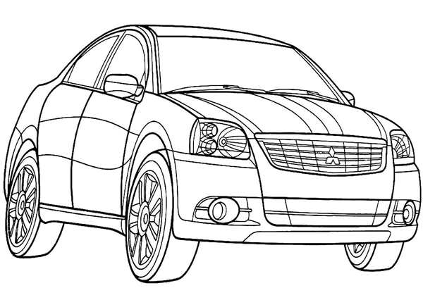 Mitsubishi Lancer Evolution x раскраска